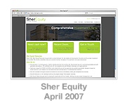 Custom Equity Website Design for Sher Equity